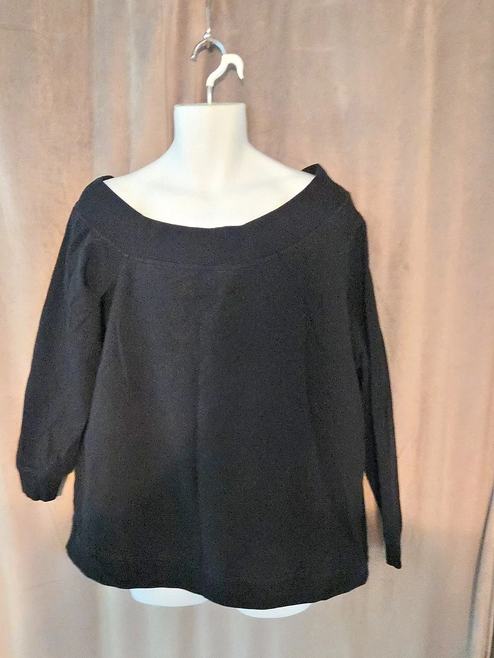 Addition Elle Black Cotton Tunic Size 2X